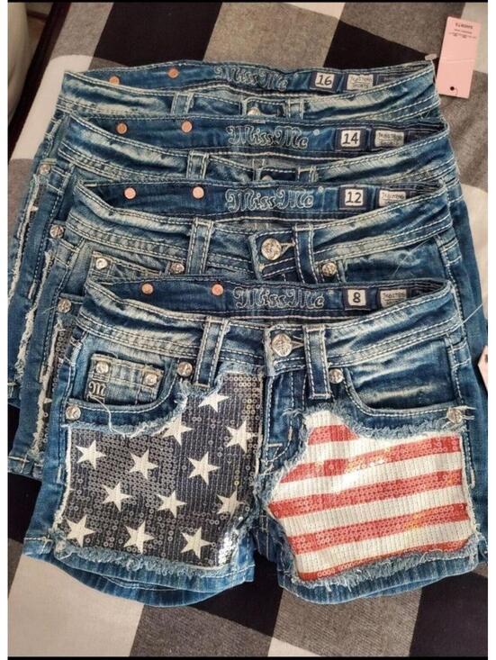 Miss Me Other - Miss me size 14 or 16 girls blue denim New shorts